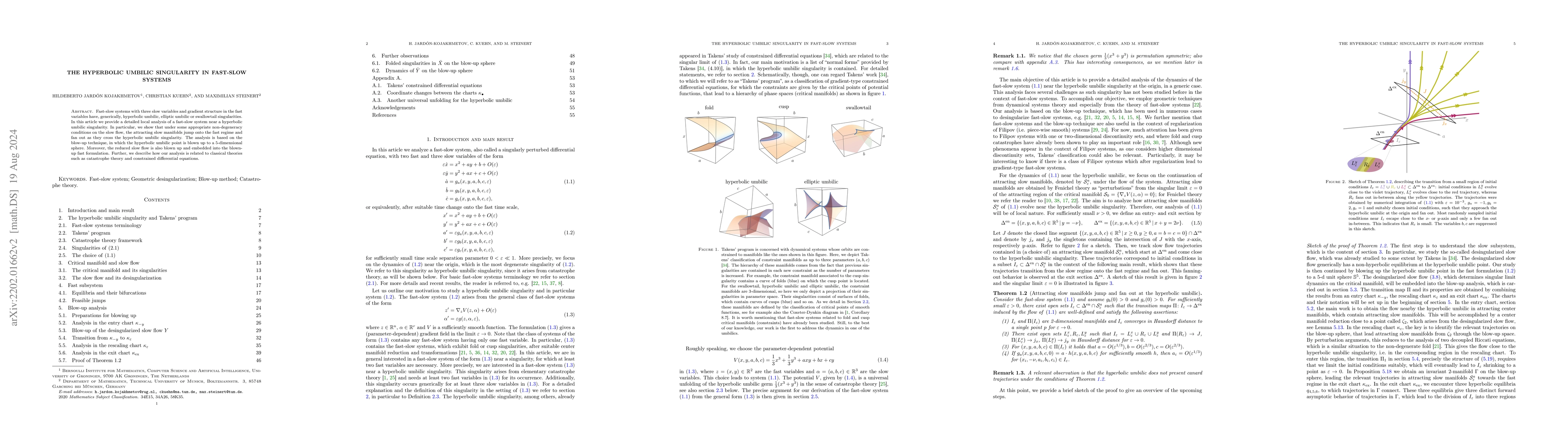 Thumbnail for The hyperbolic umbilic singularity in fast-slow systems