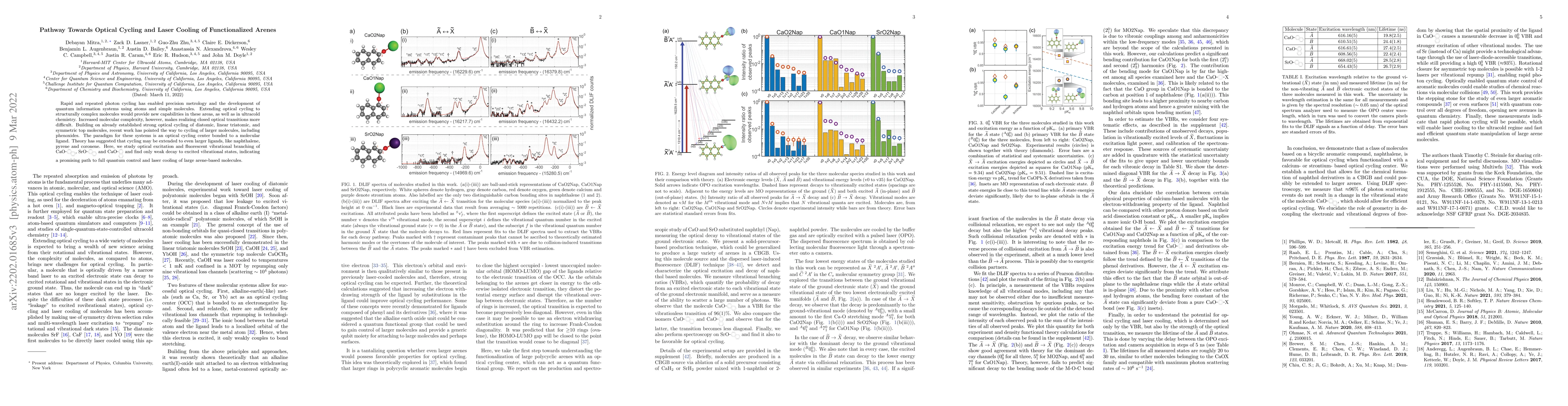 Thumbnail for Pathway Towards Optical Cycling and Laser Cooling of Functionalized
  Arenes