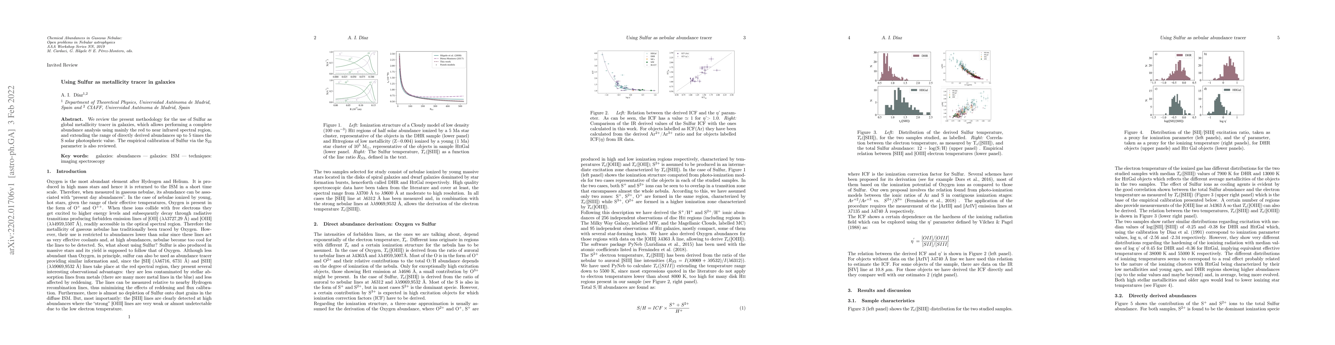 Thumbnail for Using Sulfur as metallicity tracer in galaxies