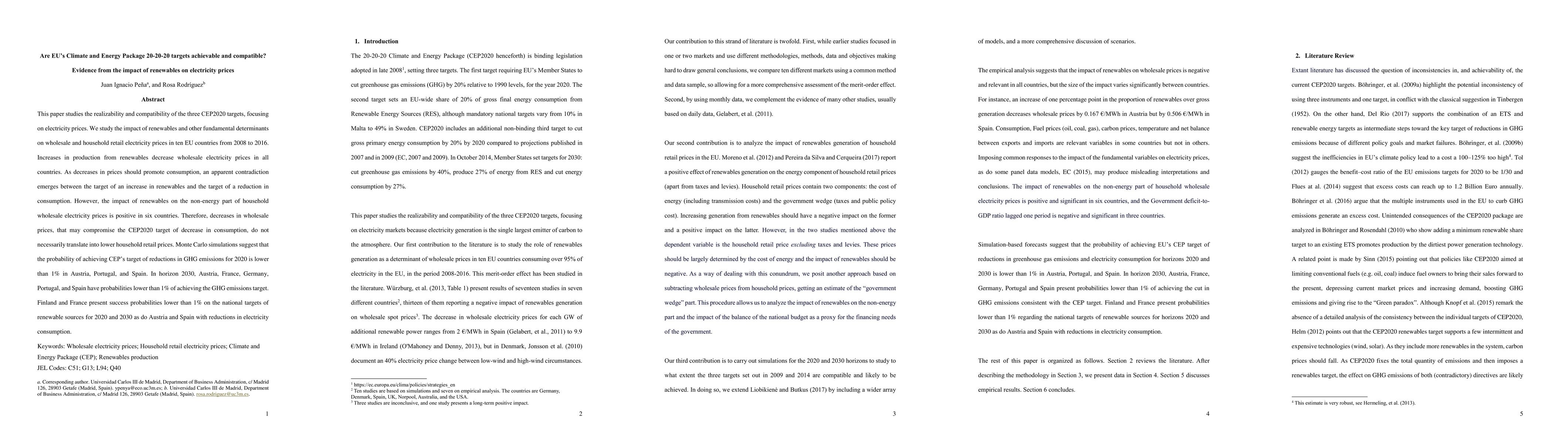 Thumbnail for Are EU Climate and Energy Package 20-20-20 targets achievable and
  compatible? Evidence from the impact of renewables on electricity prices
