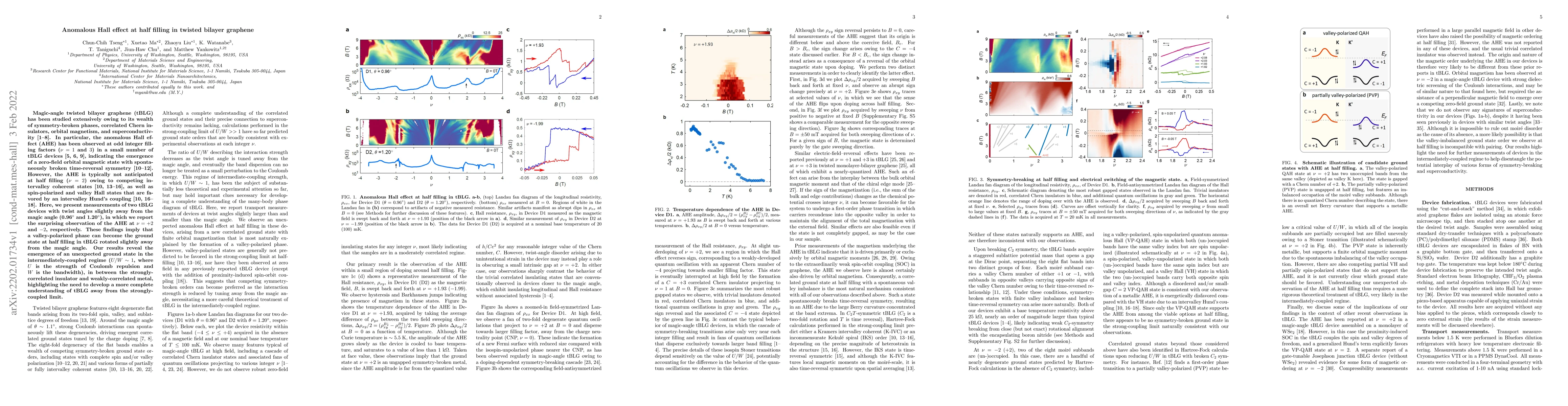 Thumbnail for Anomalous Hall effect at half filling in twisted bilayer graphene