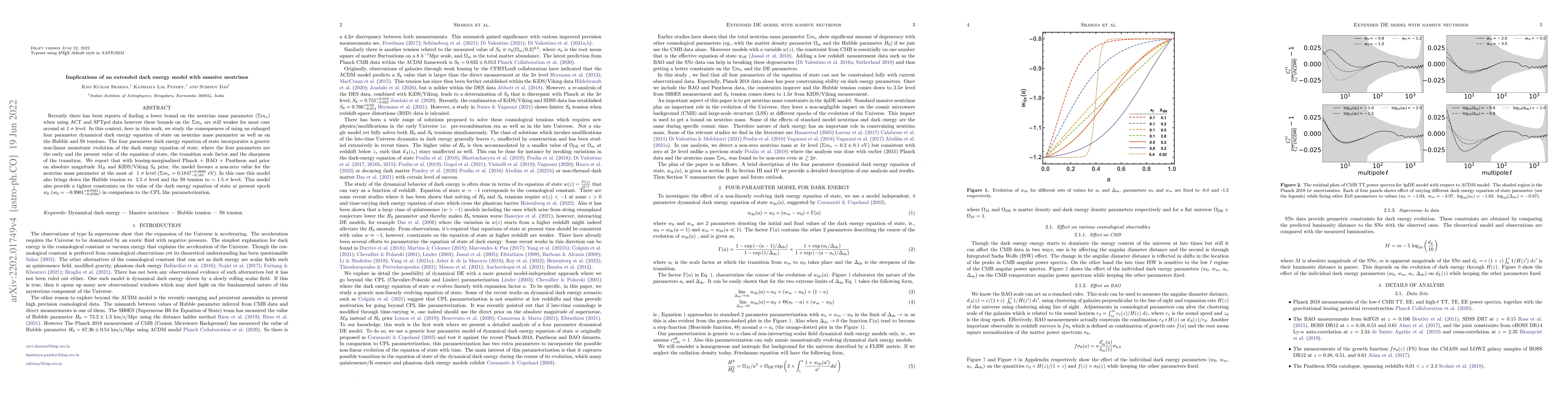 Thumbnail for Implications of an extended dark energy model with massive neutrinos