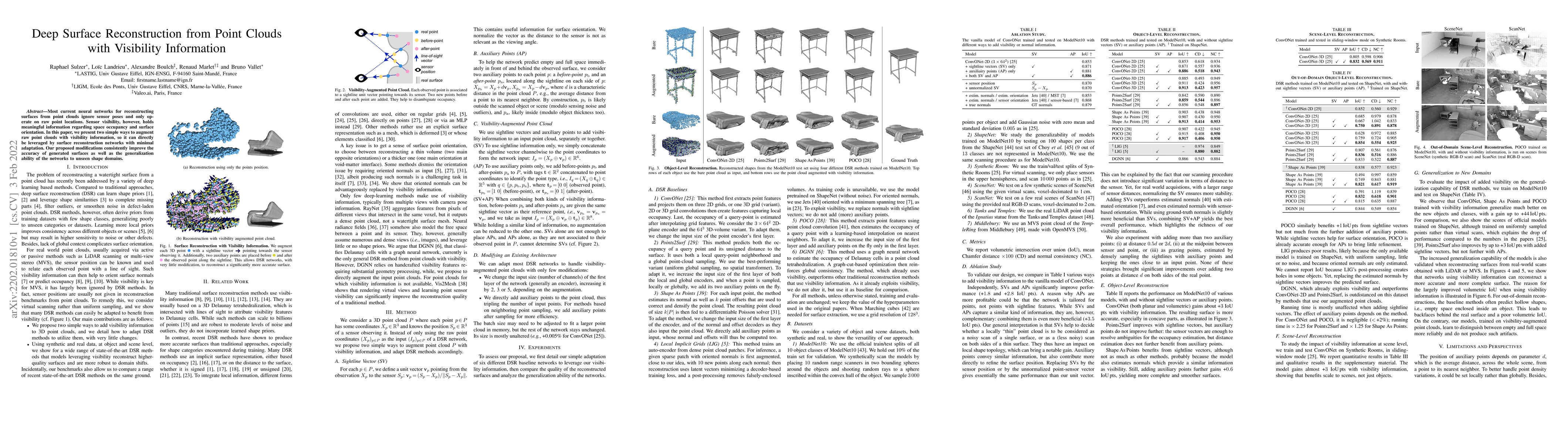 Thumbnail for Deep Surface Reconstruction from Point Clouds with Visibility
  Information