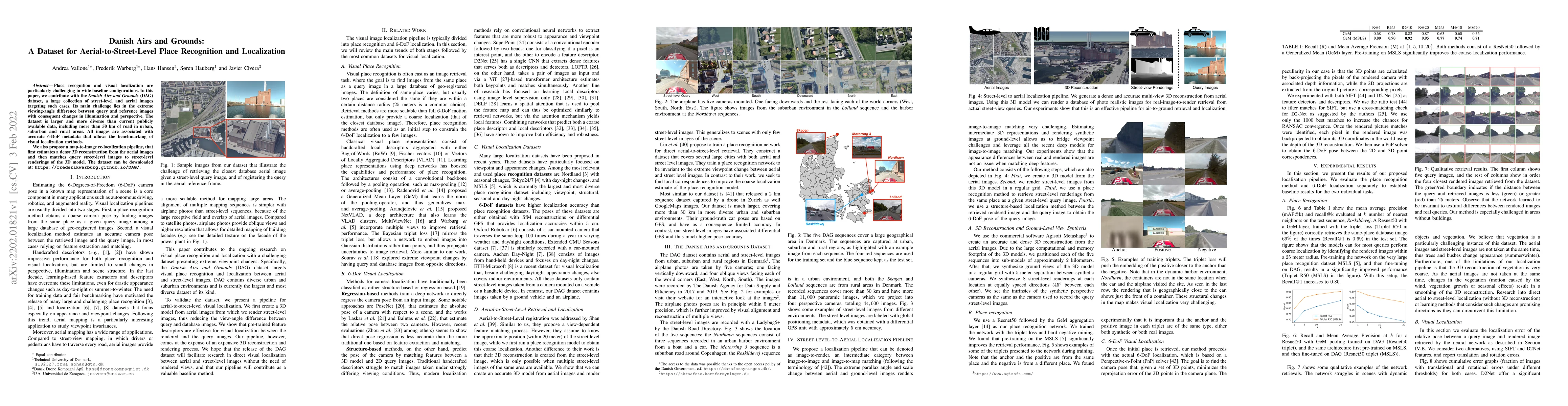 Thumbnail for Danish Airs and Grounds: A Dataset for Aerial-to-Street-Level Place
  Recognition and Localization