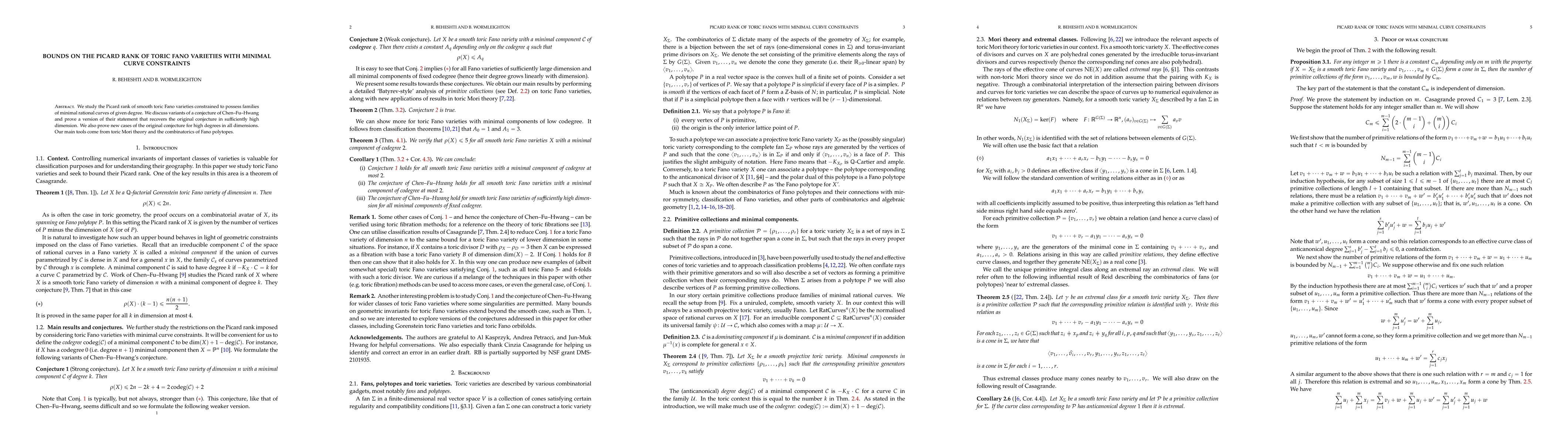Thumbnail for Bounds on the Picard rank of toric Fano varieties with minimal curve
  constraints