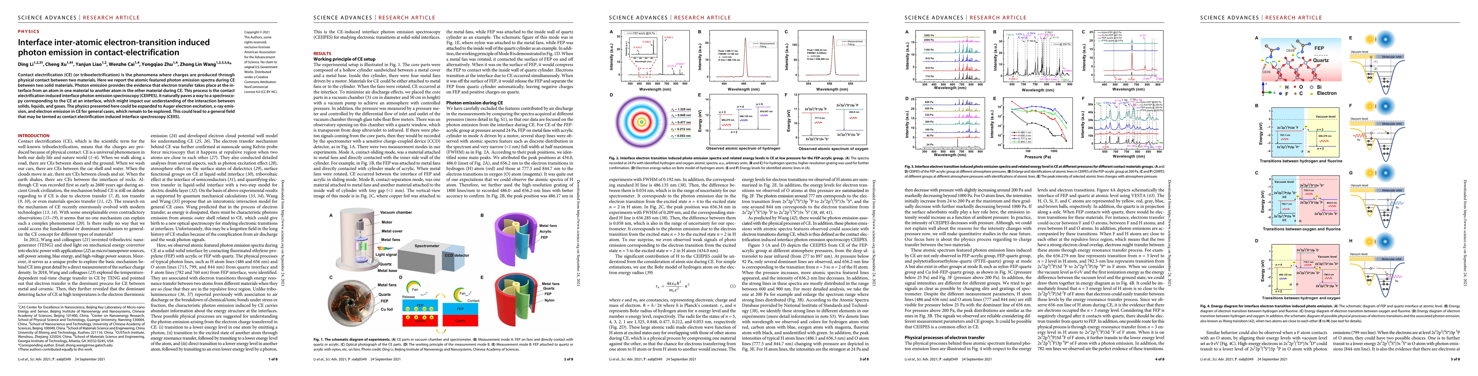 Thumbnail for Interface inter-atomic electron-transition induced photon emission in
  contact-electrification
