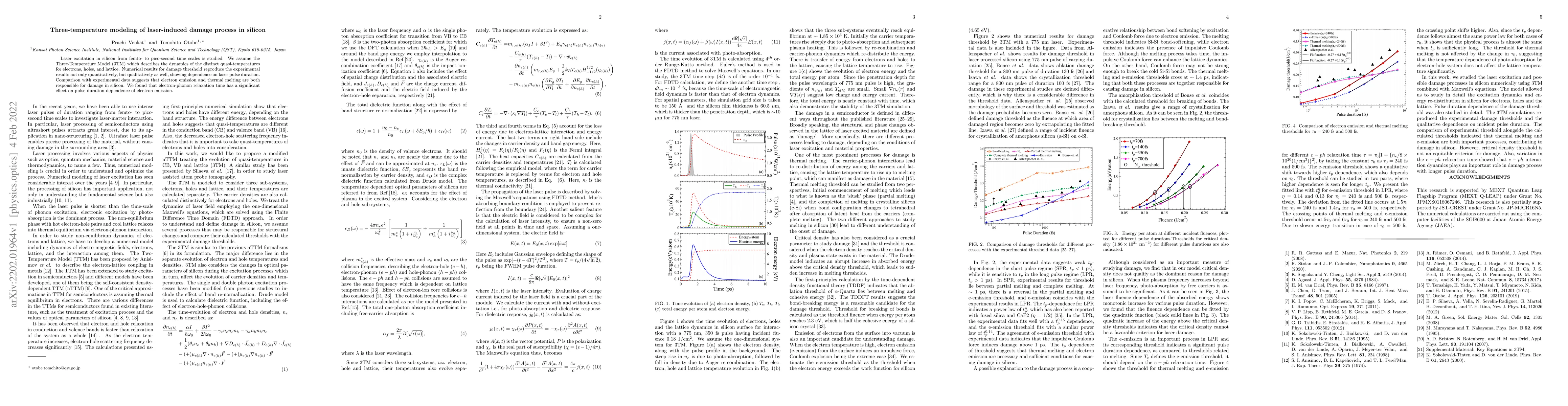 Thumbnail for Three-temperature modeling of laser-induced damage process in silicon