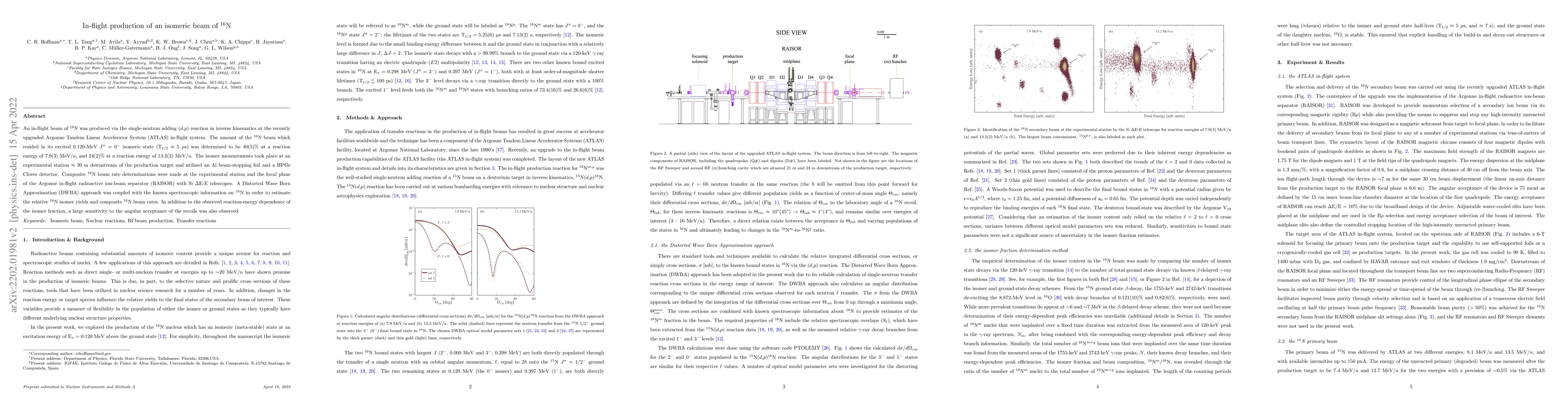 Thumbnail for In-flight production of an isomeric beam of $^{16}$N