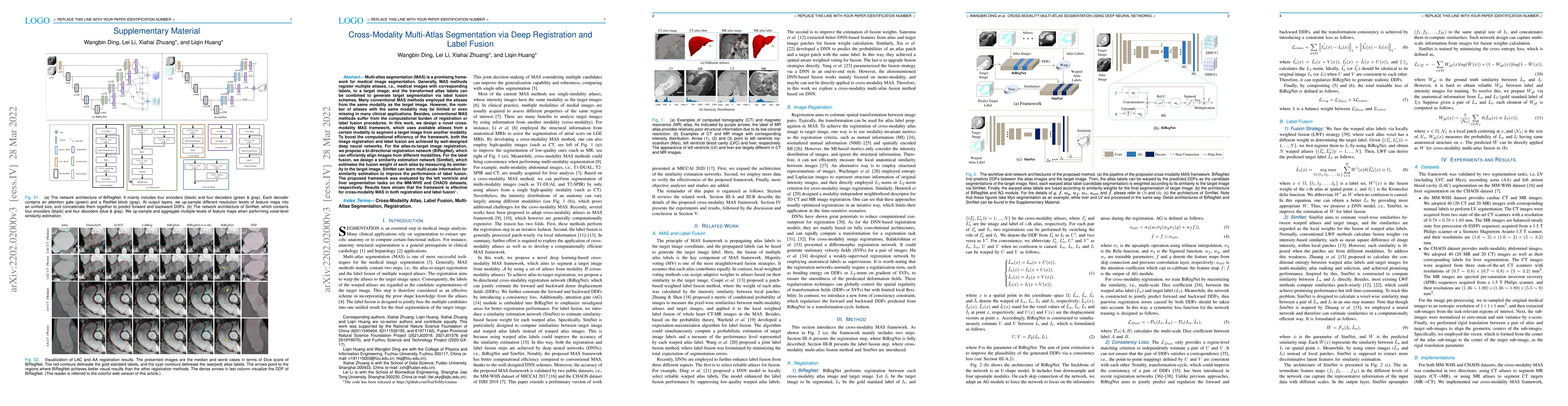 Thumbnail for Cross-Modality Multi-Atlas Segmentation via Deep Registration and Label
  Fusion