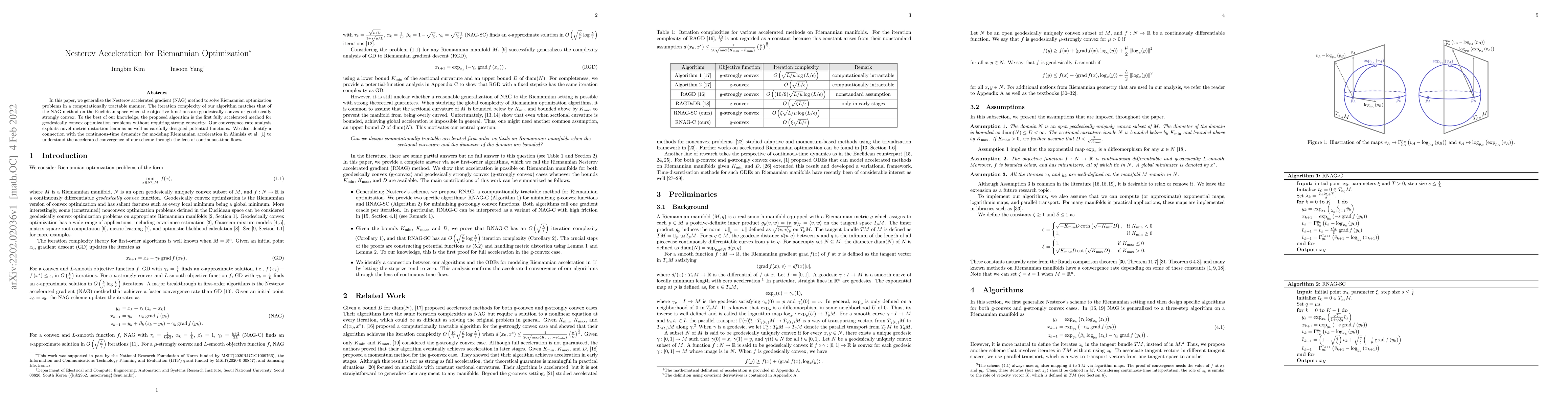 Thumbnail for Nesterov Acceleration for Riemannian Optimization