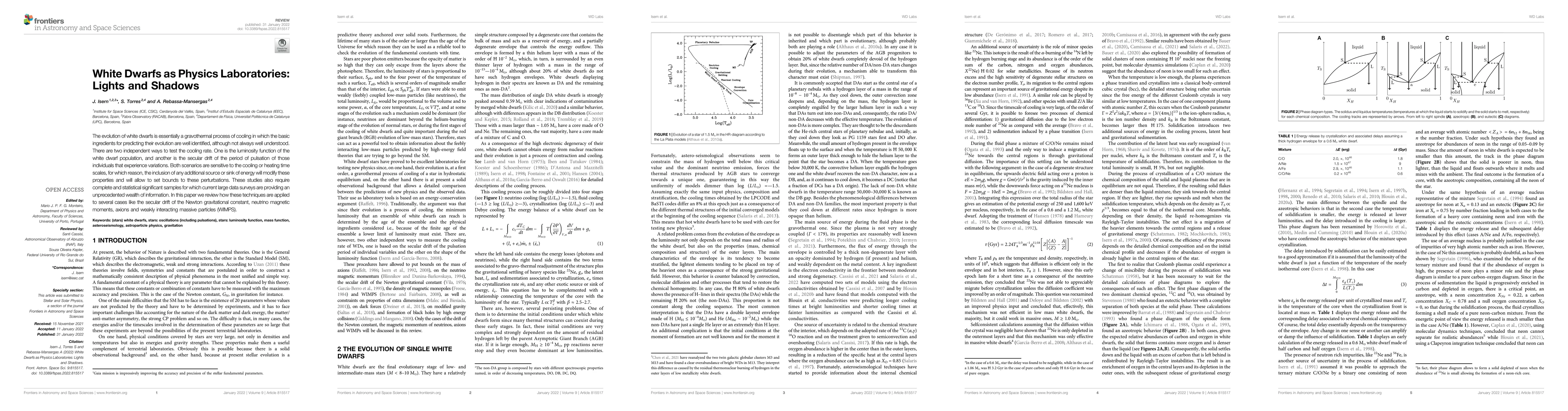Thumbnail for White dwarfs as Physics laboratories: lights and shadows