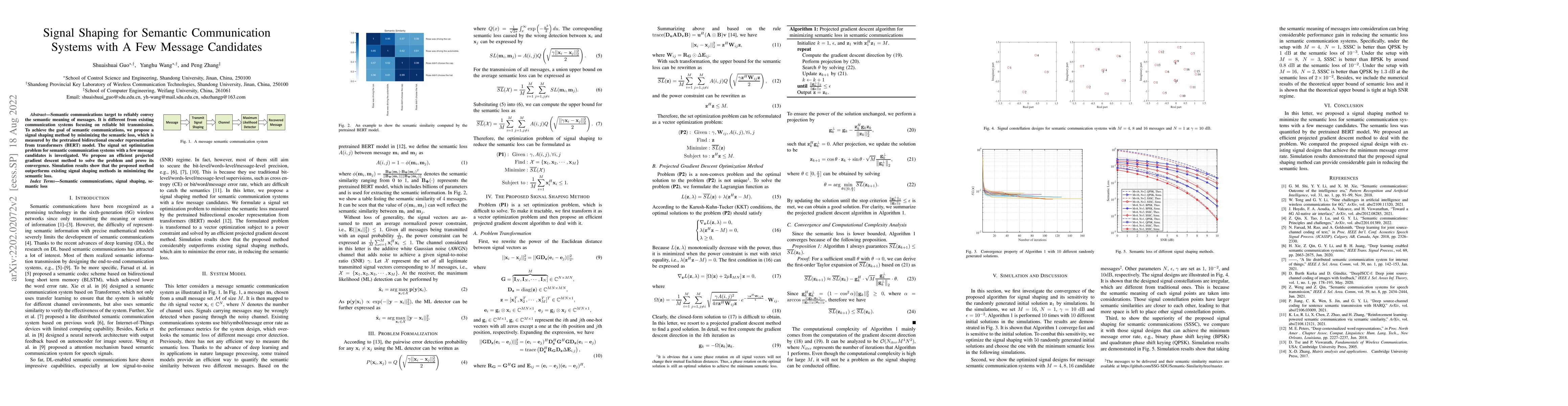 Thumbnail for Signal Shaping for Semantic Communication Systems with A Few Message
  Candidates