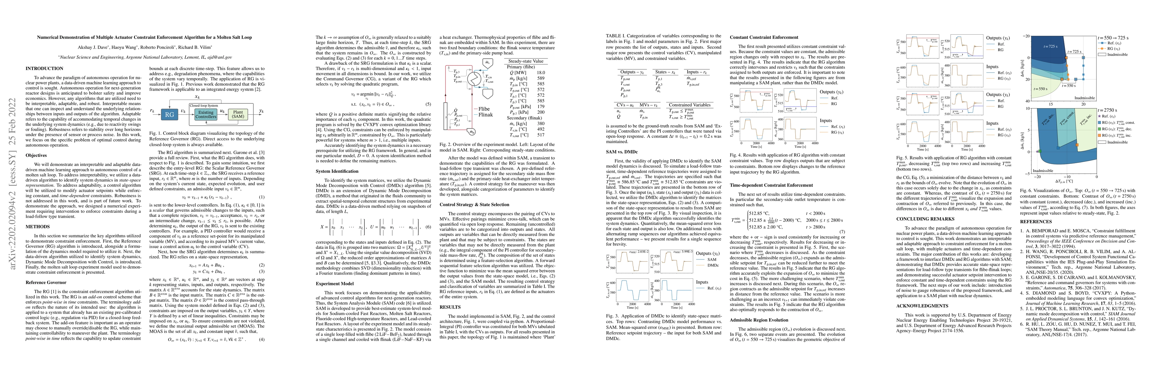 Thumbnail for Numerical Demonstration of Multiple Actuator Constraint Enforcement
  Algorithm for a Molten Salt Loop