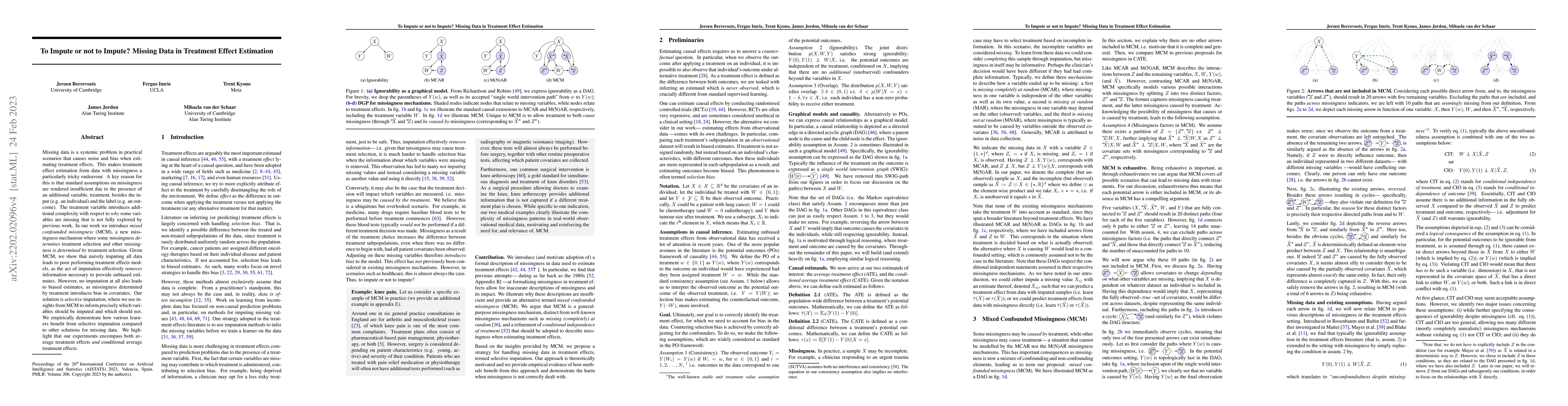 Thumbnail for To Impute or not to Impute? Missing Data in Treatment Effect Estimation