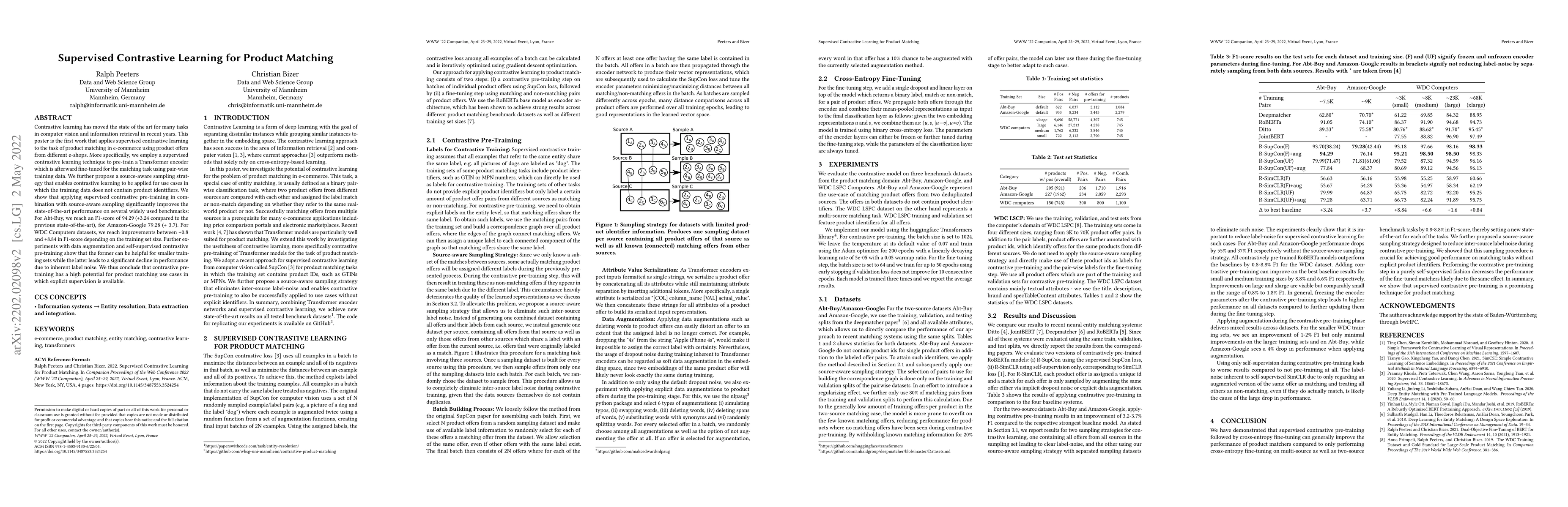 Thumbnail for Supervised Contrastive Learning for Product Matching