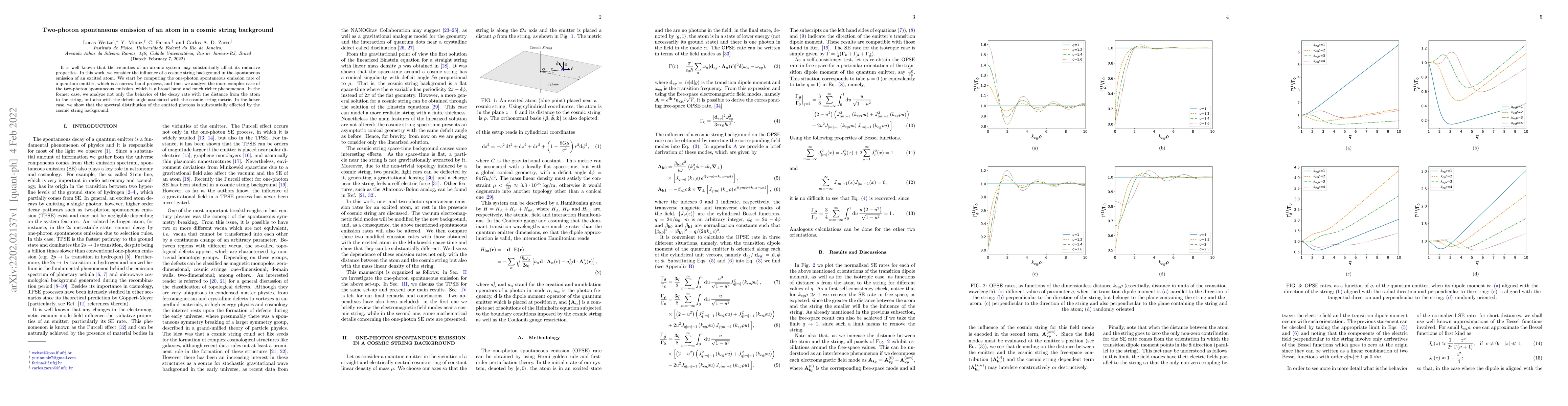 Thumbnail for Two-photon spontaneous emission of an atom in a cosmic string background