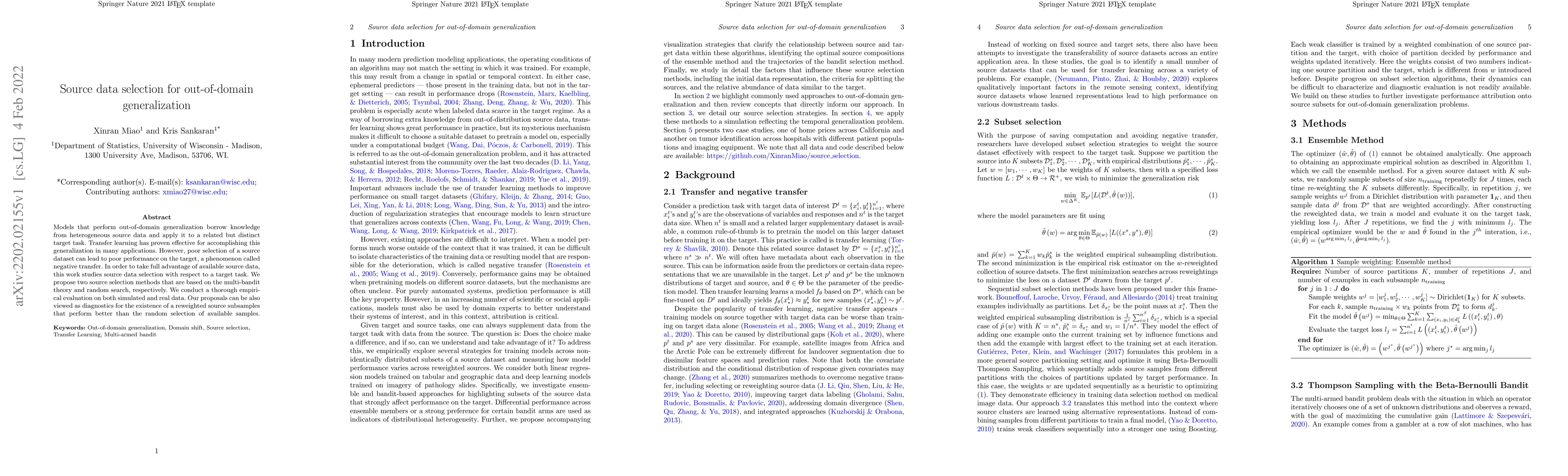 Thumbnail for Source data selection for out-of-domain generalization