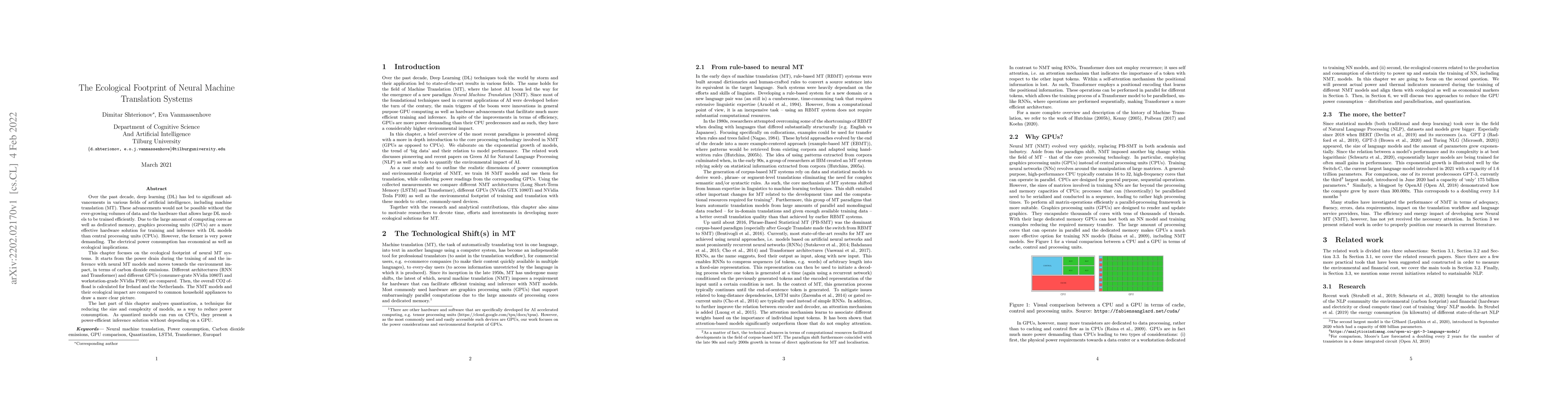 Thumbnail for The Ecological Footprint of Neural Machine Translation Systems