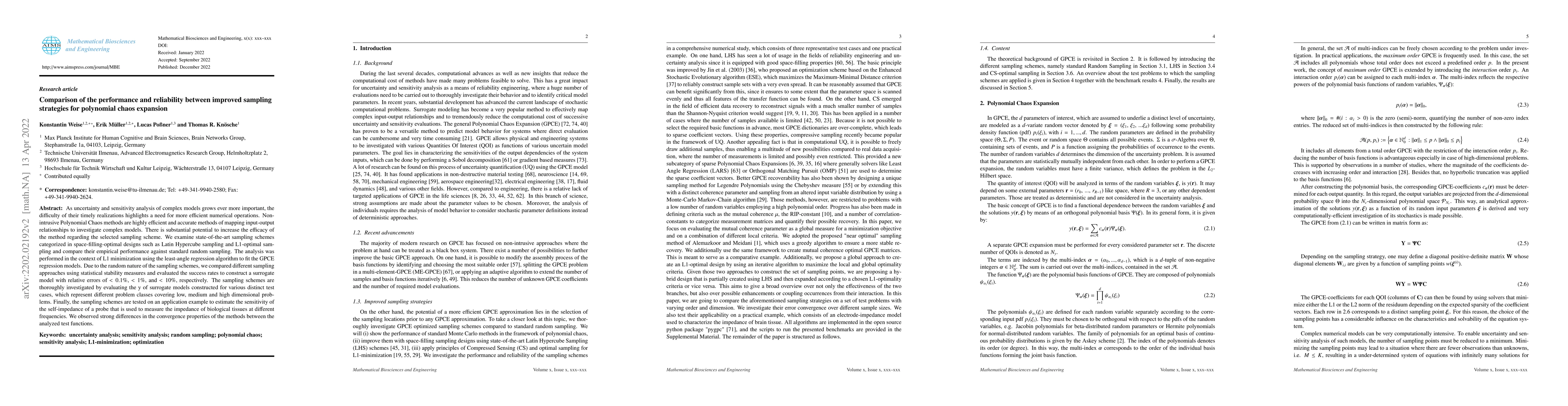 Thumbnail for Comparison of the performance and reliability between improved sampling
  strategies for polynomial chaos expansion