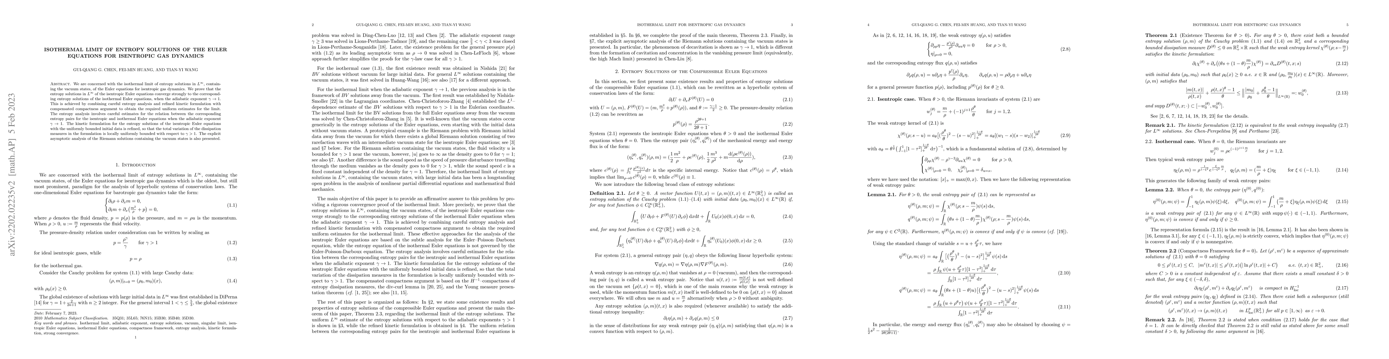 Thumbnail for Isothermal Limit of Entropy Solutions of the Euler Equations for
  Isentropic Gas Dynamics