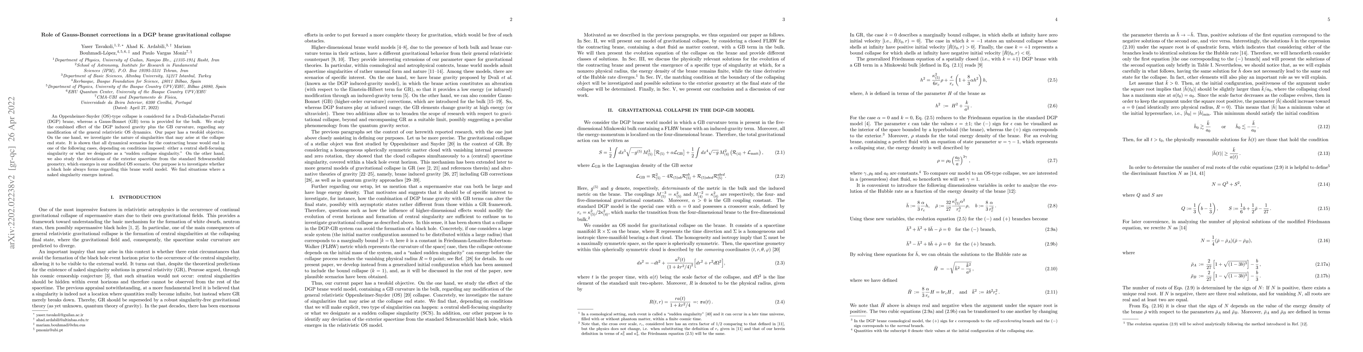 Thumbnail for Role of Gauss-Bonnet corrections in a DGP brane gravitational collapse