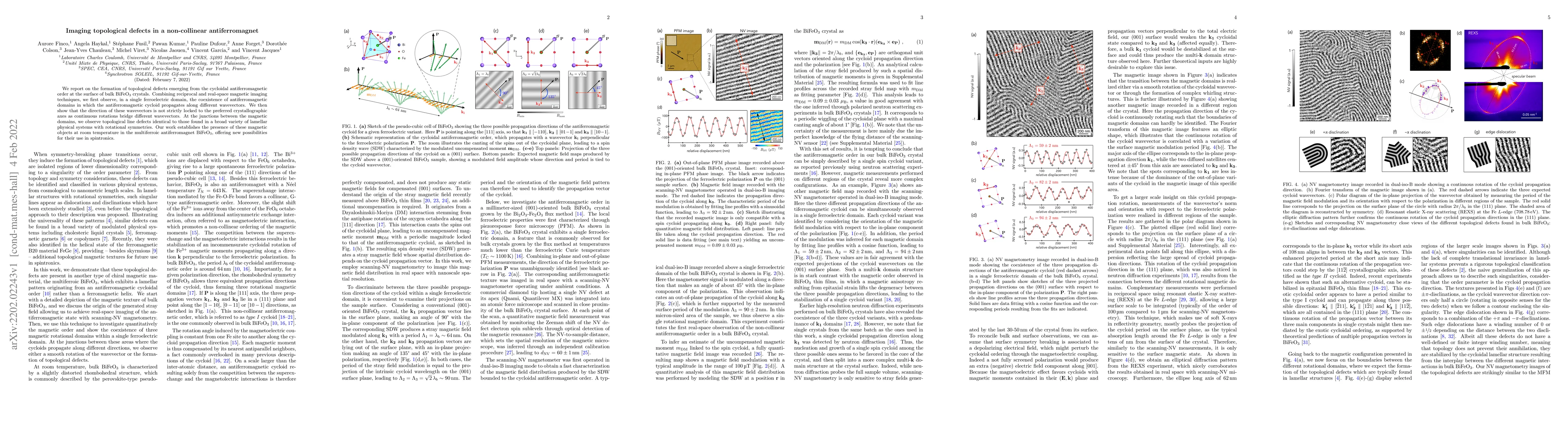 Thumbnail for Imaging topological defects in a non-collinear antiferromagnet
