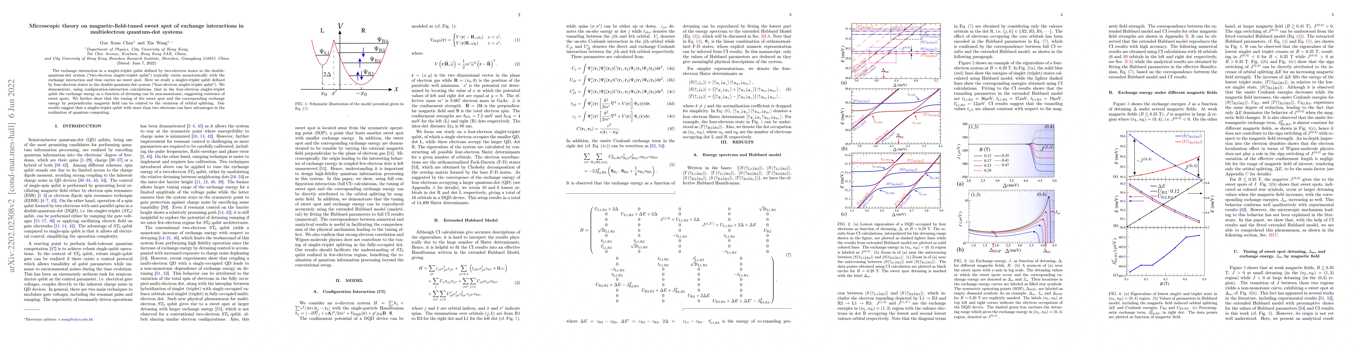 Thumbnail for Microscopic theory on magnetic-field-tuned sweet spot of exchange
  interactions in multielectron quantum-dot systems