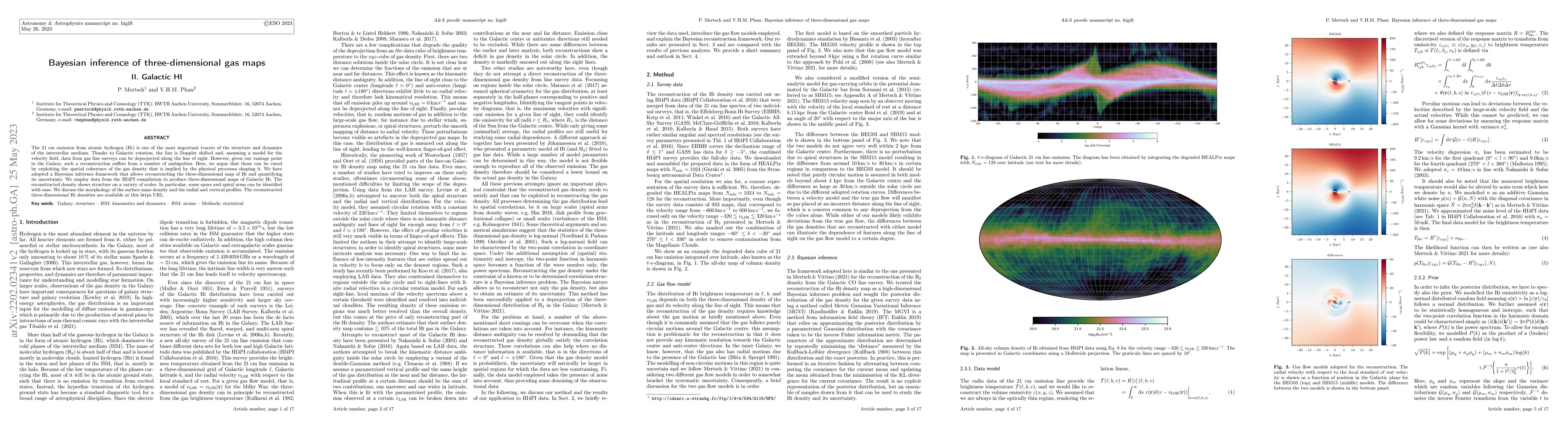 Thumbnail for Bayesian inference of three-dimensional gas maps: II. Galactic HI