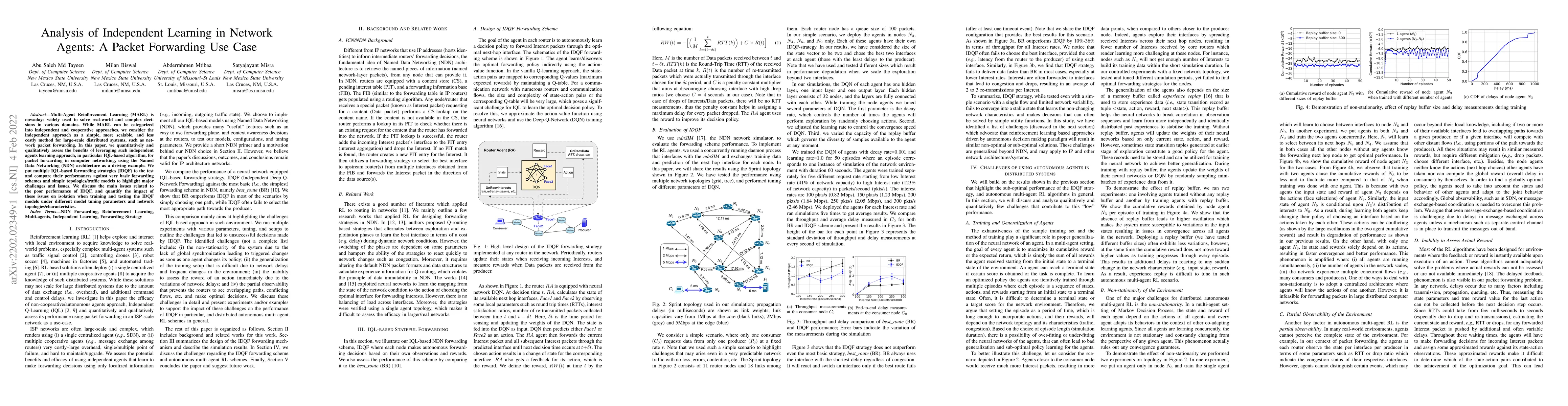 Thumbnail for Analysis of Independent Learning in Network Agents: A Packet Forwarding
  Use Case