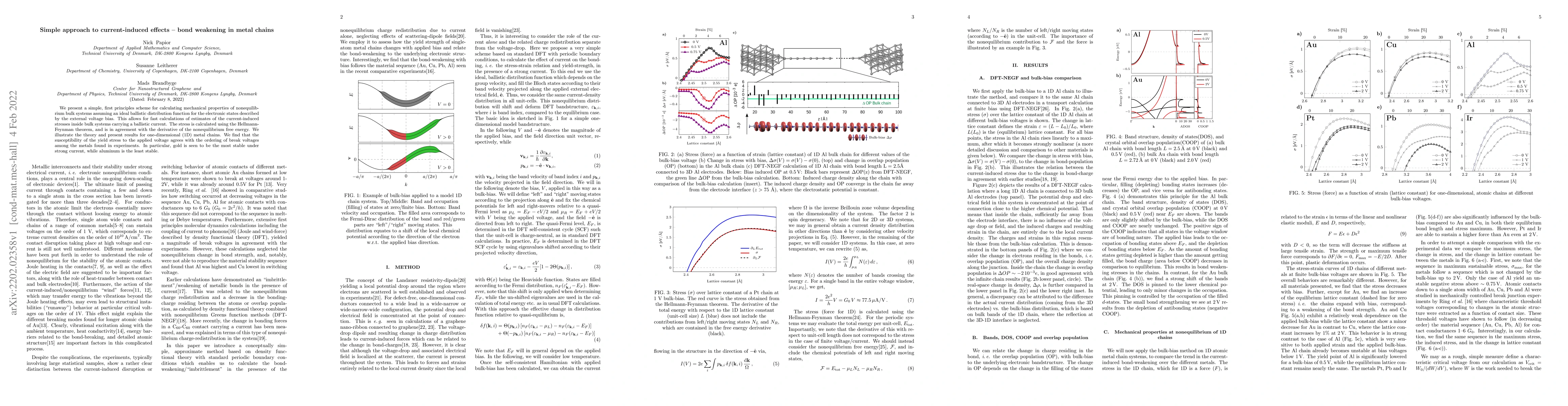Thumbnail for Simple approach to current-induced effects -- bond weakening in metal
  chains
