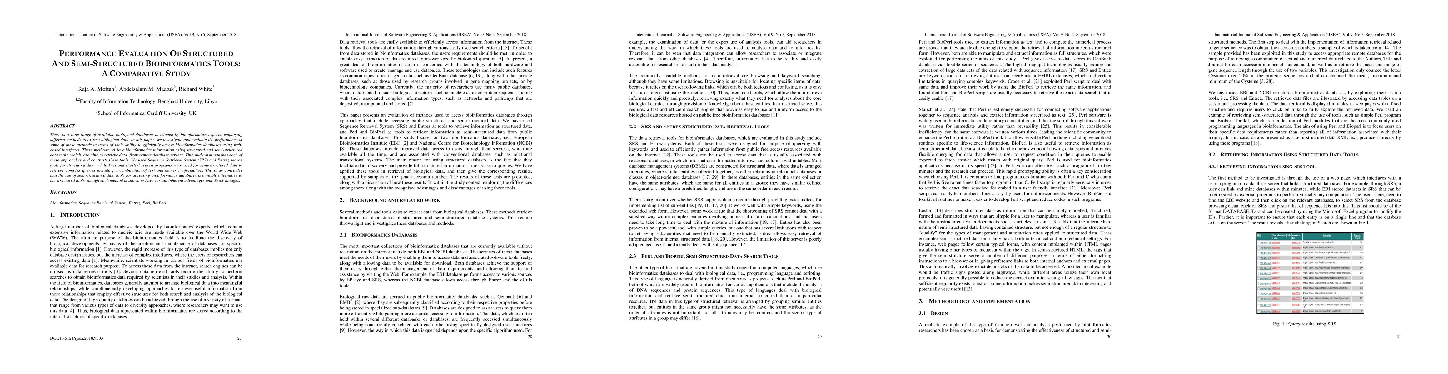 Thumbnail for Performance Evaluation of Structured and Semi-Structured Bioinformatics
  Tools: A Comparative Study