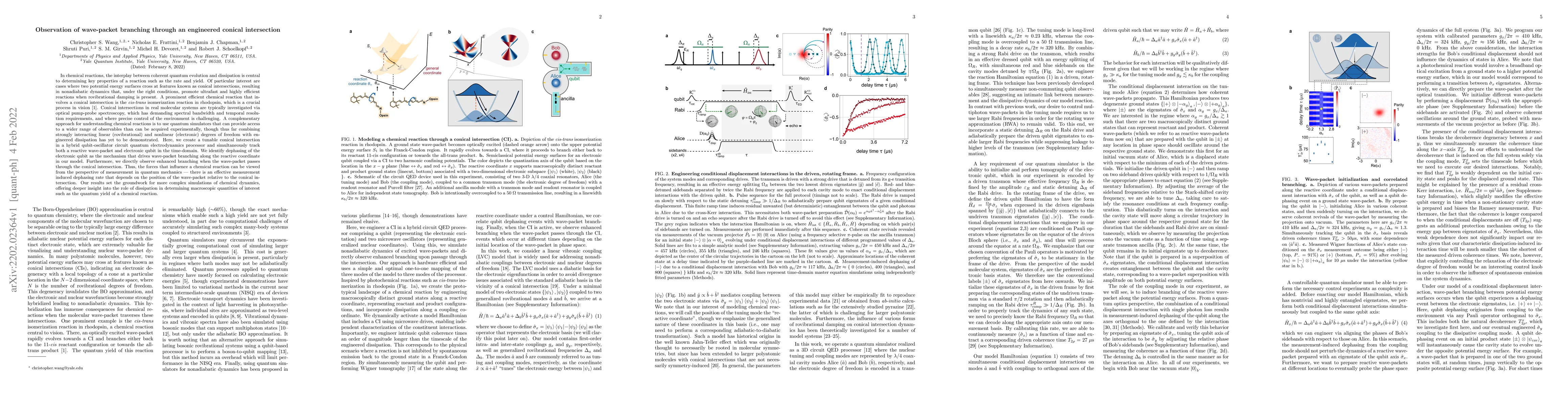 Thumbnail for Observation of wave-packet branching through an engineered conical
  intersection