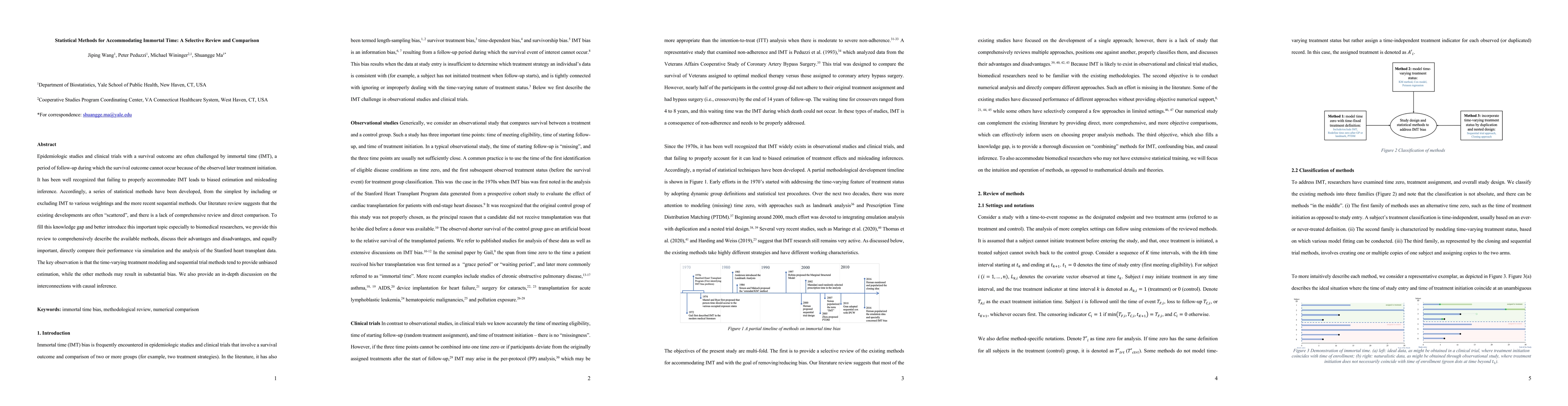 Thumbnail for Statistical Methods for Accommodating Immortal Time: A Selective Review
  and Comparison