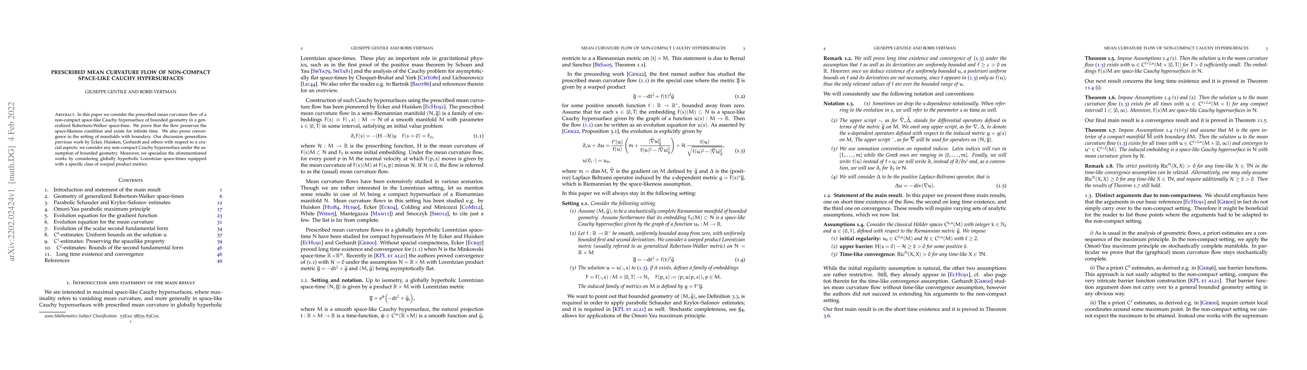 Thumbnail for Prescribed mean curvature flow of non-compact space-like Cauchy
  hypersurfaces