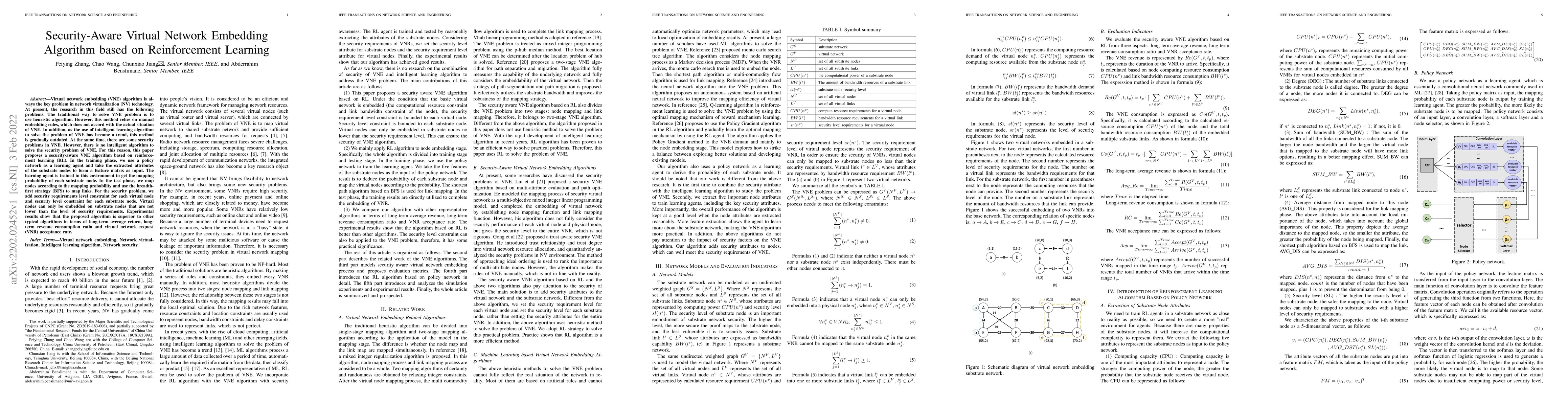 Thumbnail for Security-Aware Virtual Network Embedding Algorithm based on
  Reinforcement Learning
