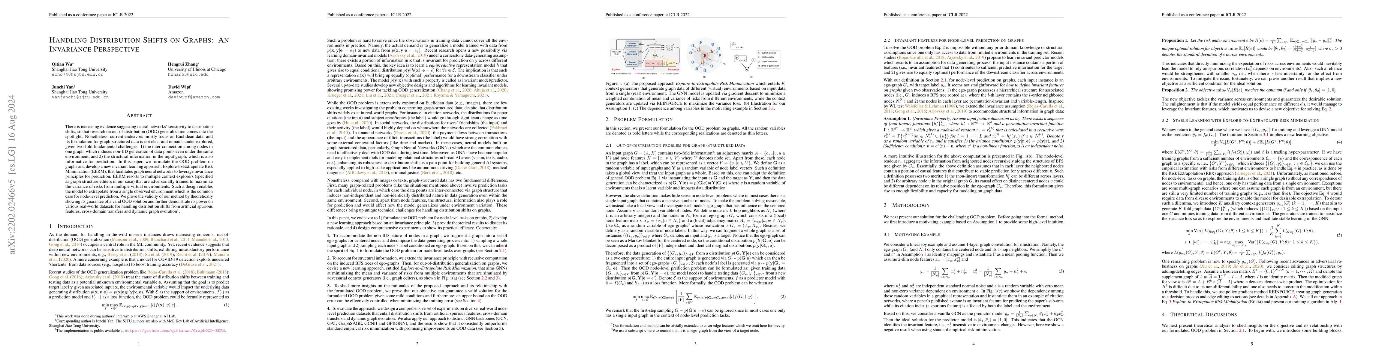 Thumbnail for Handling Distribution Shifts on Graphs: An Invariance Perspective