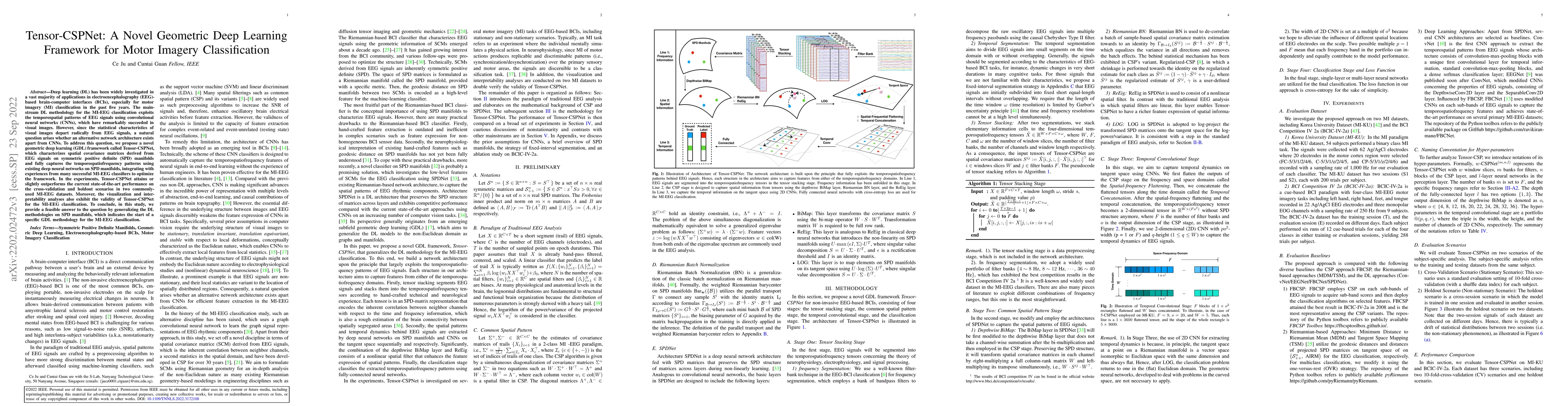 Thumbnail for Tensor-CSPNet: A Novel Geometric Deep Learning Framework for Motor
  Imagery Classification