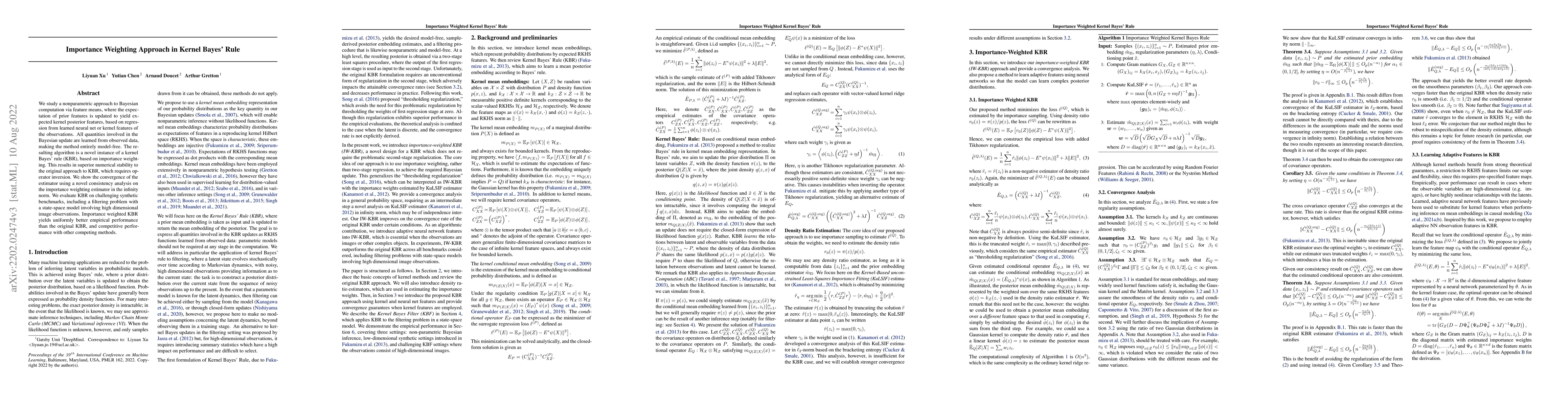 Thumbnail for Importance Weighting Approach in Kernel Bayes' Rule