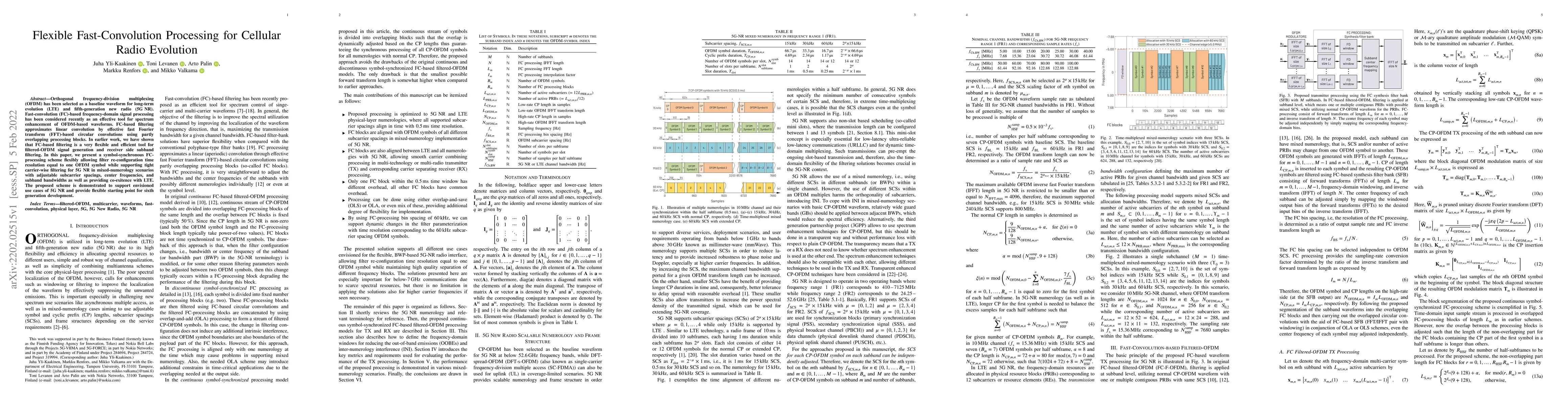 Thumbnail for Flexible fast-convolution processing for cellular radio evolution