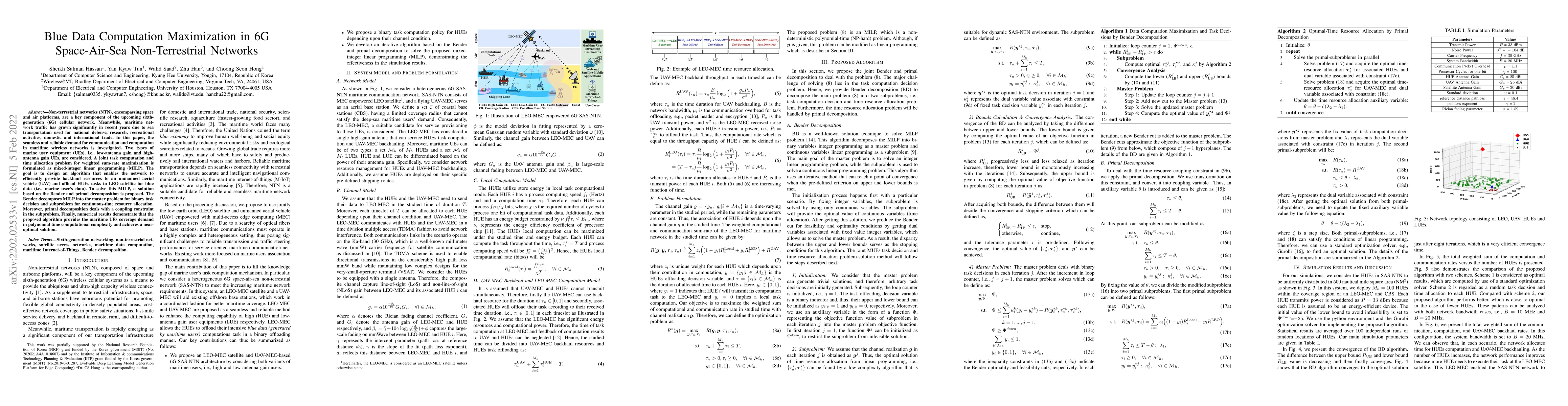 Thumbnail for Blue Data Computation Maximization in 6G Space-Air-Sea Non-Terrestrial
  Networks