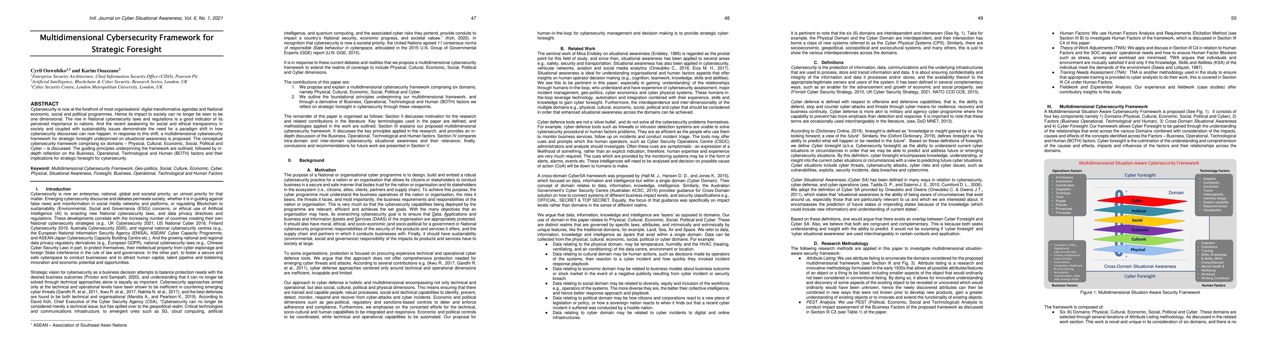 Thumbnail for Multidimensional Cybersecurity Framework for Strategic Foresight