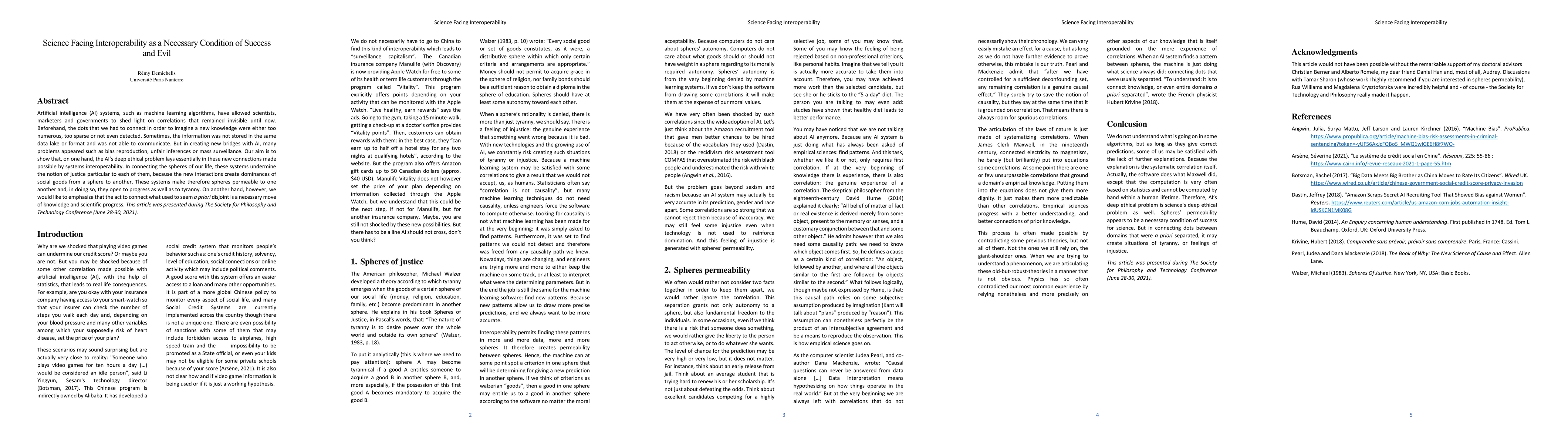 Thumbnail for Science Facing Interoperability as a Necessary Condition of Success and
  Evil