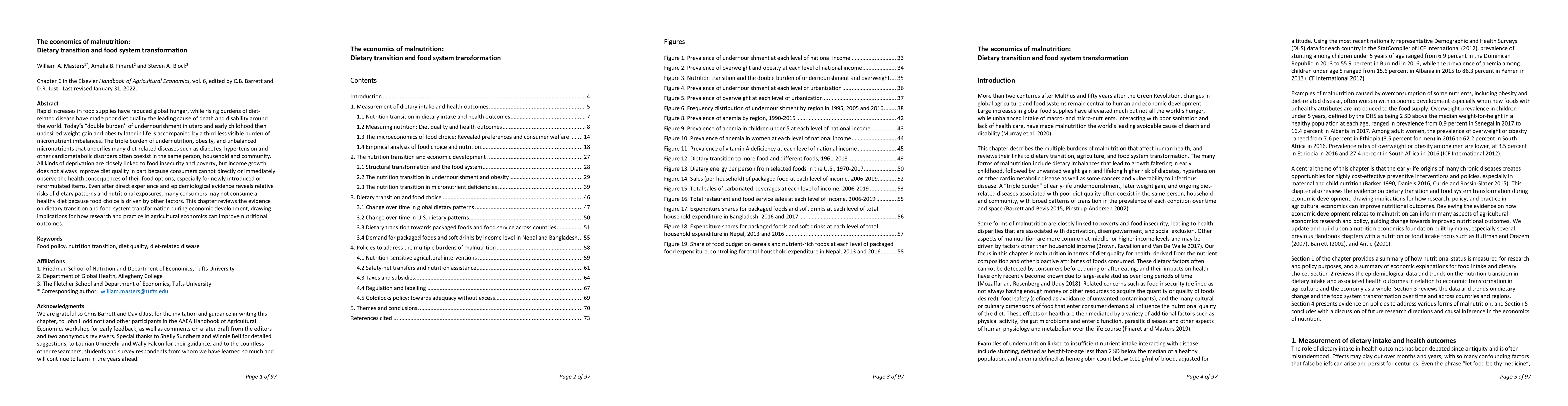 Thumbnail for The economics of malnutrition: Dietary transition and food system
  transformation