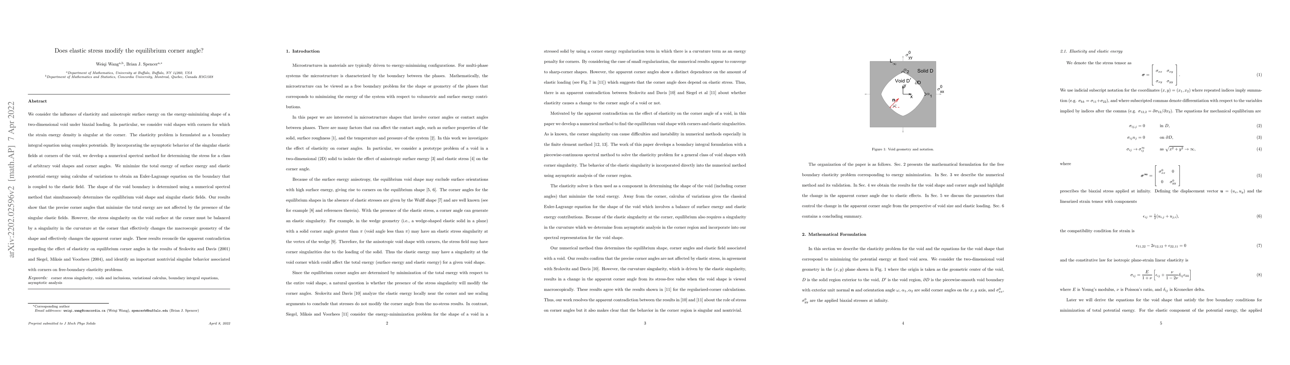 Thumbnail for Does elastic stress modify the equilibrium corner angle?