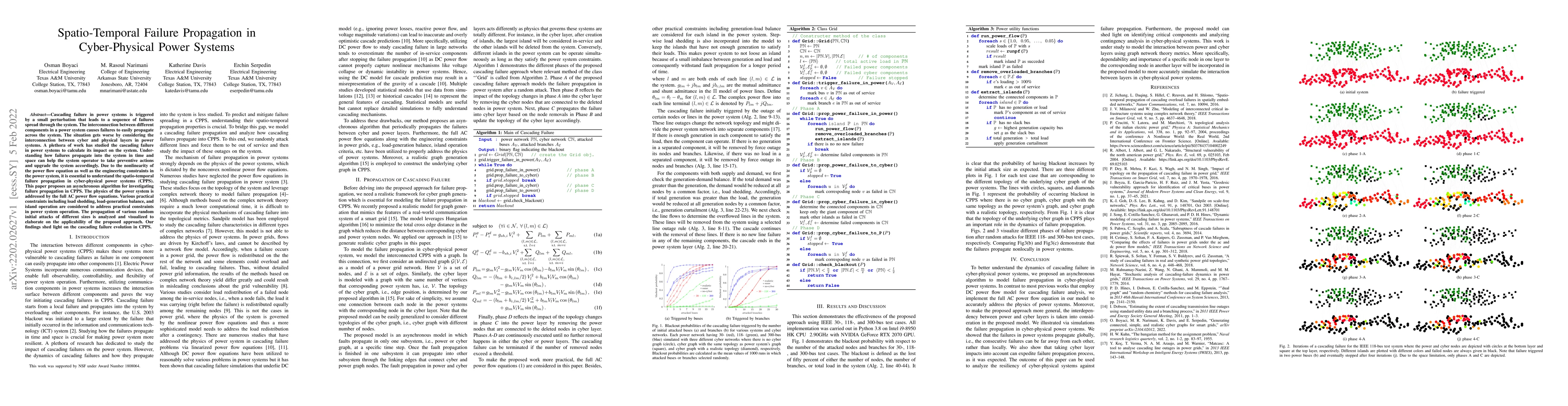 Thumbnail for Spatio-Temporal Failure Propagation in Cyber-Physical Power Systems