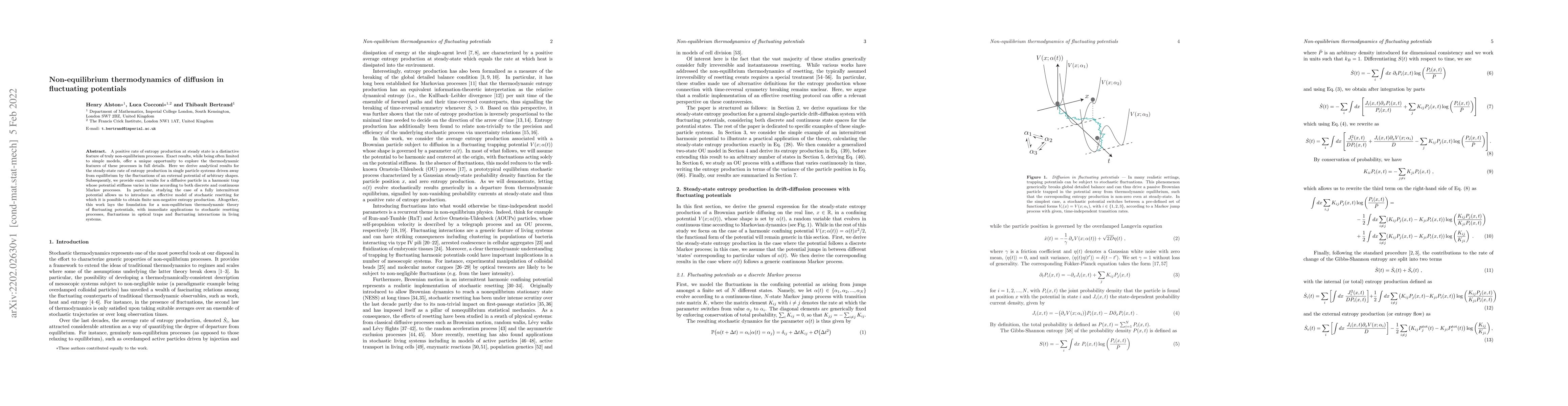 Thumbnail for Non-equilibrium thermodynamics of diffusion in fluctuating potentials