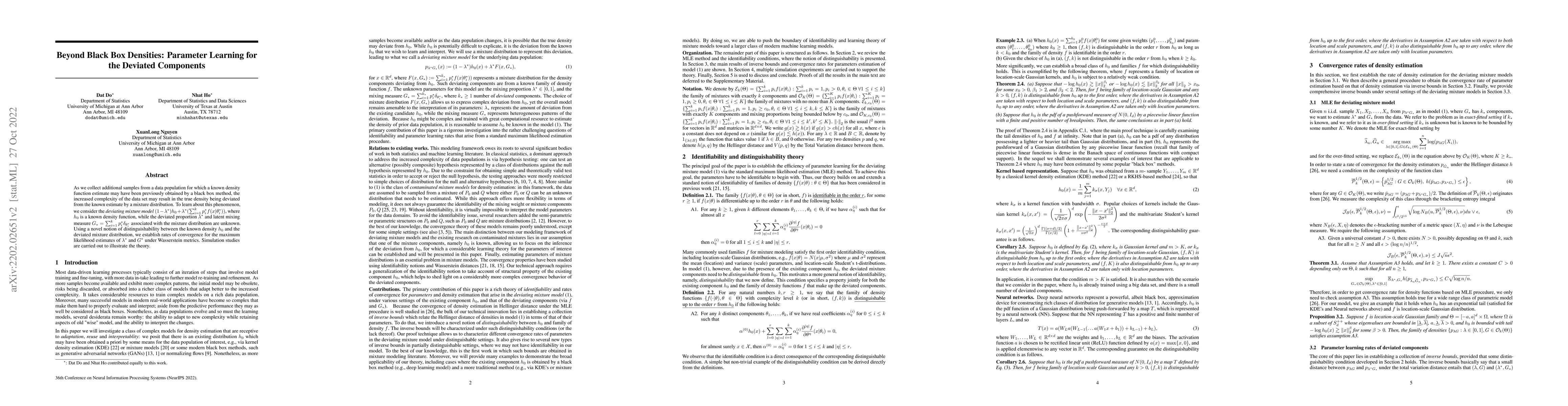 Thumbnail for Beyond Black Box Densities: Parameter Learning for the Deviated
  Components
