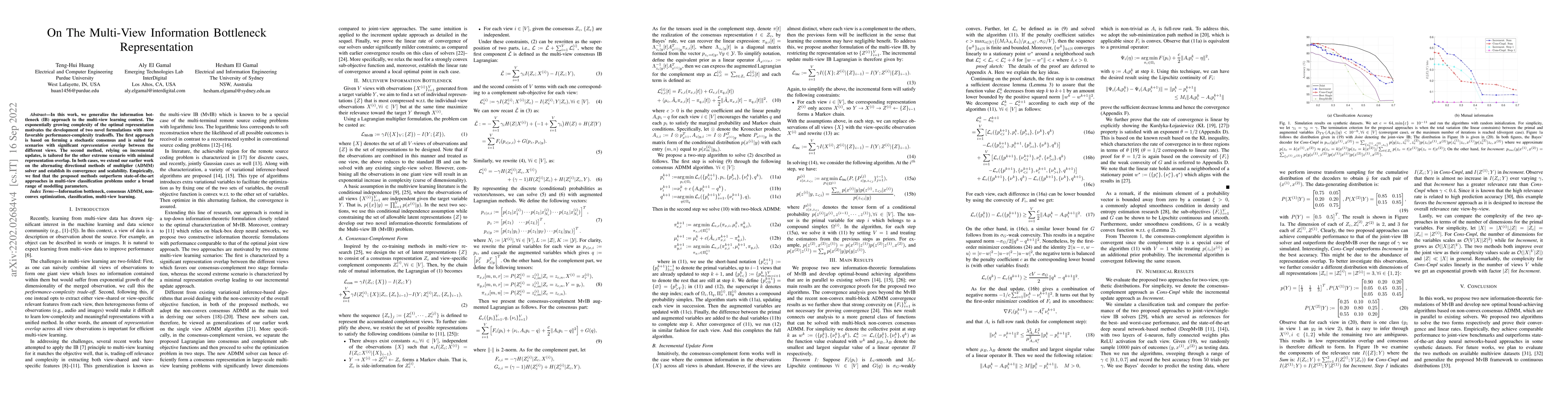 Thumbnail for On the Multi-View Information Bottleneck Representation