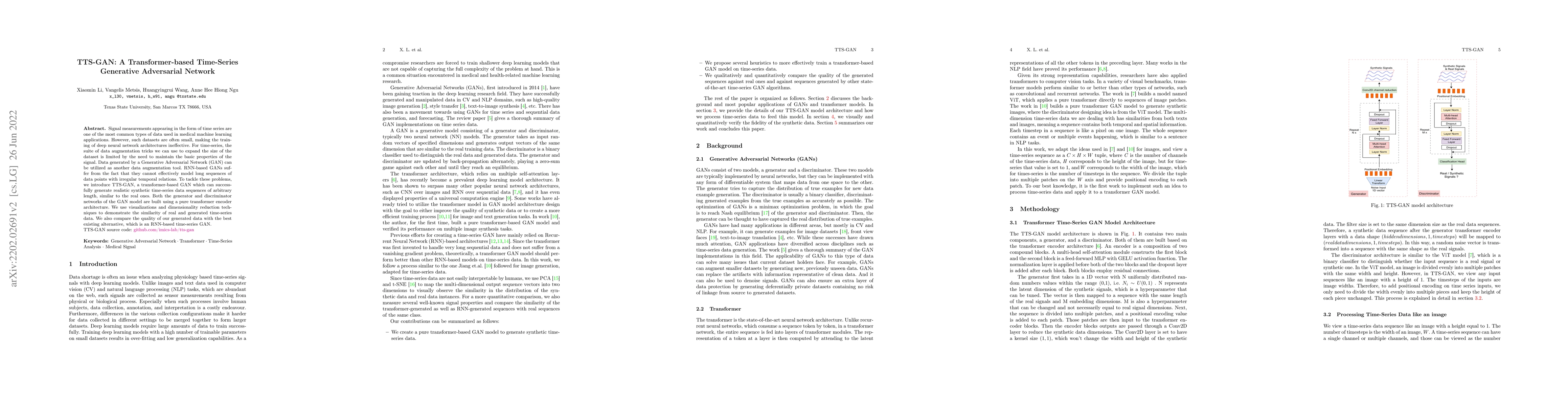 Thumbnail for TTS-GAN: A Transformer-based Time-Series Generative Adversarial Network