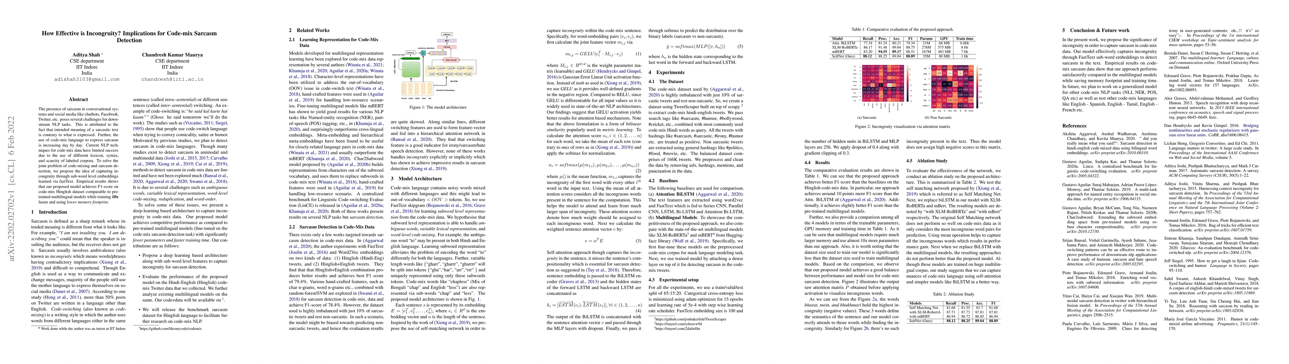 Thumbnail for How Effective is Incongruity? Implications for Code-mix Sarcasm
  Detection